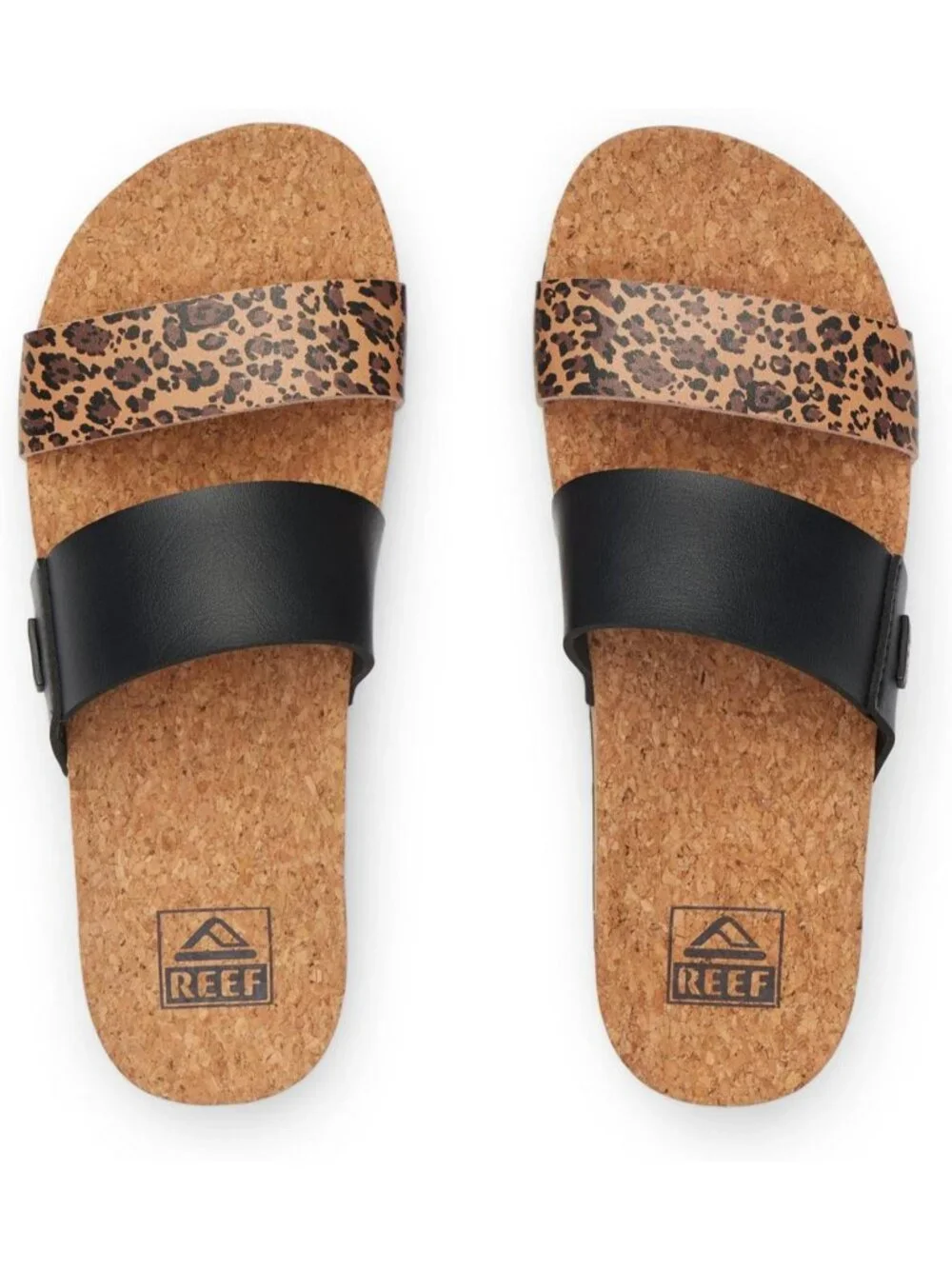 Womens Leopard Duo Arch Support Ultra Soft Cushion Footbed Platform Sandal Shoes
